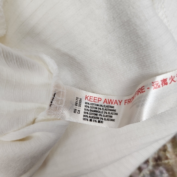 Free People Blake Baby Tee White Size Medium NWT - Picture 7 of 9